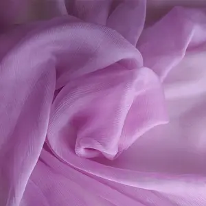 Großhandel Seide Crinkle Georgette Saris Chiffon Stoff für Kleider