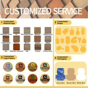 Оптовая продажа, изготовленная на заказ, пустая Толстая деревянная разделочная доска, умная деревянная бамбуковая разделочная доска из черного ореха для кухни - Product Image 4
