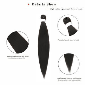 Extensions de cheveux synthétiques en fibre Kanekalon, queue de cheval tressée, 28, 32, 36 pouces, violet foncé, pour femmes - Product Image 5