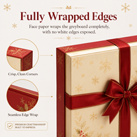 Coffret Cadeau Exclusif Personnalisé Premium pour Noël – Boîte Cadeau en Papier Raffiné pour Emballage de Chocolats et Biscuits de Noël