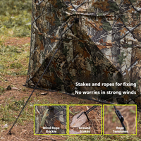 Abri de chasse extérieur à ouverture rapide, camouflage, imperméable et coupe-vent, pour l'observation des oiseaux et le tir, tente de chasse portable et discrète