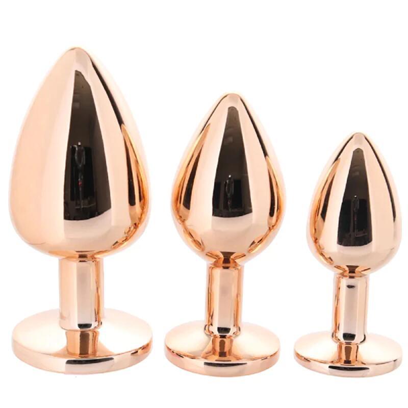Metal Anal Plug Crystal Jewelry - Sex Toy Set for Adults