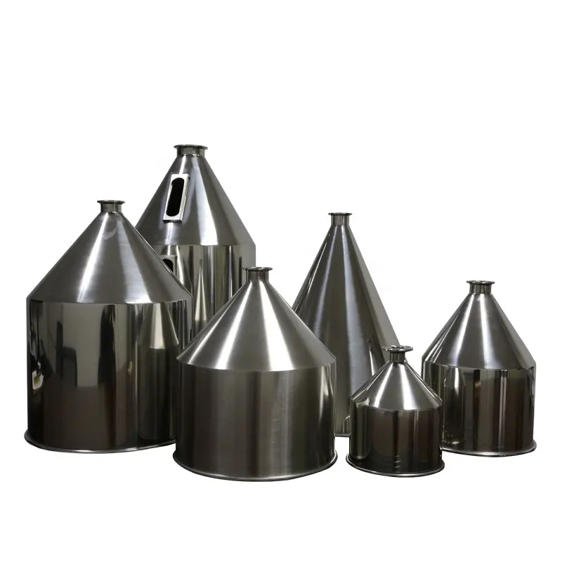 Food grade stainless steel conical tank hopper feed hopper 80l