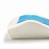 Gel rafraîchissant d'été Coussin orthopédique pour le dos, mousse à mémoire de forme tricotée, oreiller de soutien lombaire pour le soulagement de la douleur