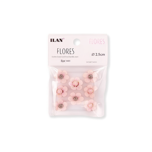 Perline floreali ILAN da 2,5 cm per decorazioni di abbigliamento, confezione da 8 pezzi - Product Image 2