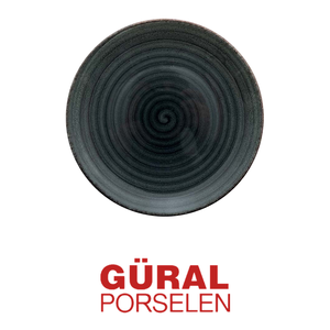 Avanos Anthracite Flat <b>Plate</b> 27 cm Gural - Product Image 4