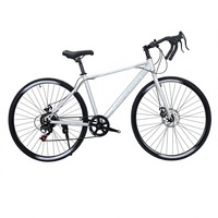 Vélo de course sur route unisexe 7 vitesses, cadre en acier, freins à disque, léger, personnalisable avec logo, idéal pour la ville – Meilleures ventes