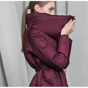 Manteau Long pour <span class=keywords><strong>femme</strong></span>, <span class=keywords><strong>doudoune</strong></span>, coupe ajustée au genou, pour l'hiver, grandes tailles disponible, à la mode - Product Image 5