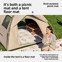 Tapis de pique-nique en tissu Oxford, imperméable, épais, résistant à la saleté, portable, pour les sorties printanières