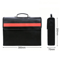Bolsa de Hombro Ignífuga de Gran Capacidad, Organizador de Documentos de Fibra de Vidrio con Revestimiento de Silicona, Bolsa Impermeable para Archivos A4