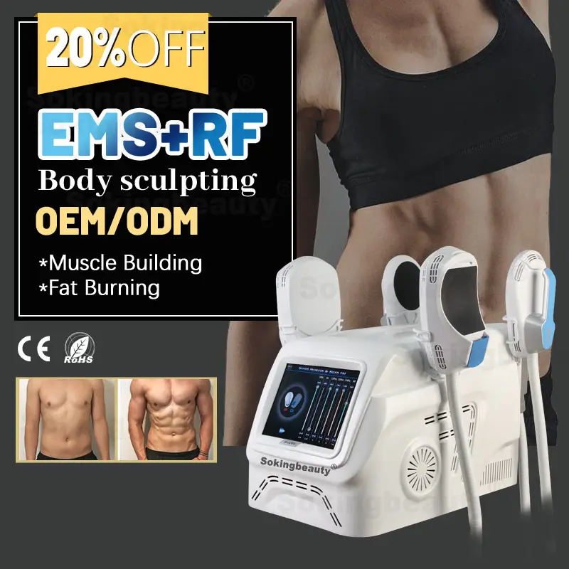 Ems 2024 Rf Body Sculpting With 4 Handles 7 Tesla Ems body Slim Muscle Building Machine