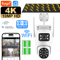 Kamera WiFi Tuya Keamanan Rumah Pintar Sensor CMOS Nirkabel Tenaga Surya Baterai 4G Pelacakan Gerakan Manusia Tahan Air Audio 2 Arah
