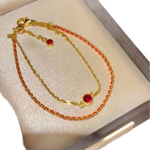 Bracelets en or avec cordes rouges et diamants rouges tressés à la main, empilés, sont à la mode, polyvalents et sophistiqués, parfaits pour votre signe du zodiaque. - Product Image 5