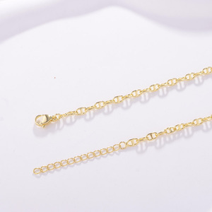Chaînes en or 18 carats de 3 mm et 5 mm de largeur, modèles Figaro/Curb, <span class=keywords><strong>à</strong></span> billes/Mariner, ou trombones, pour colliers et bijoux DIY pour femmes - Product Image 6