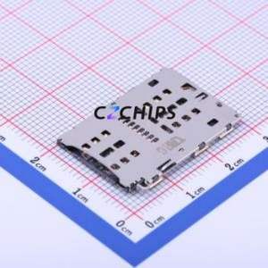 MCS-102 SIM Card Connector SMD Connector Plug-In Type Mini SIM Card Card Holder 1.5mm - Product Image 1