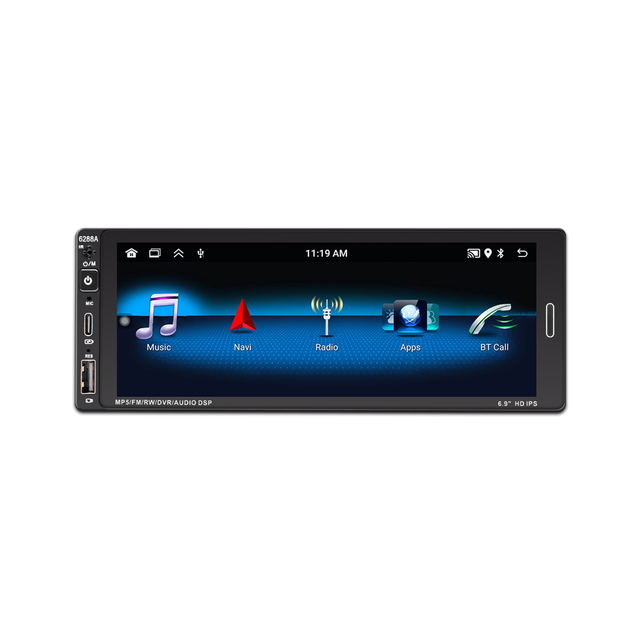 6.86inch 1din Android Machine 1280*480 with Remote Control/8+1 RCA/Power Cable/Reverse Cable/GPS Antenna/6P-USB Cable/Manual