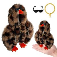 Costume décoratif en tissu pour oie de bureau miniature de 7 pouces, style sweat à capuche, pour toutes les saisons