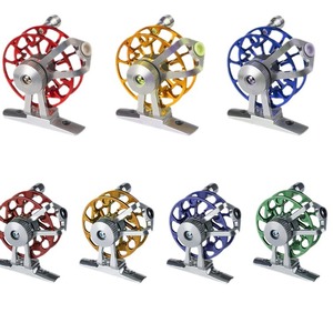 Moulinet de pêche tout métal en alliage d'aluminium à manivelle avant pour la pêche en étang, sur glace, à la mouche, moulinet ultraléger - Product Image 1