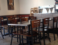 Meubles de restaurant de style américain, chaises de café et tables rondes et carrées, meubles de café, ensembles de restaurant modernes en métal et en fer
