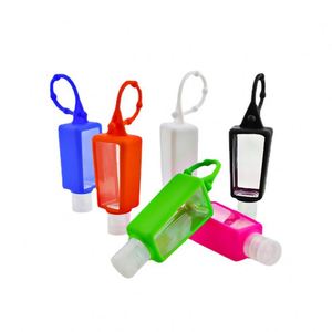 Top Seller Modern Leakproof Portable 30ml Silicone <b>Refillable</b> Silk Screen Printed <b>Hand</b> Sanitizer Bottle for Travel School Office - Product Image 5