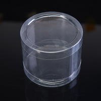 Boîte en plastique de qualité alimentaire, cylindre transparent en PET, emballage personnalisé, boîte d'emballage ronde en plastique transparent pour gâteau avec couvercle