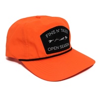 Hoedenmaker Personaliseert Nieuwe 5-panels Nylon Sneldrogend Met Touw Platte Rand Cap Voor Buiten Vissen Snapback Surfcap