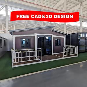 Maison conteneur préfabriquée mobile moderne extensible économique de 40 pieds ou 20 pieds, 2, 3, <span class=keywords><strong>4</strong></span> ou 5 chambres, en acier léger, portable - Product Image 1