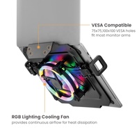 Support de plateau pour ordinateur portable de jeu RVB NBH-8GL pour support de bras de moniteur avec ventilateur de refroidissement