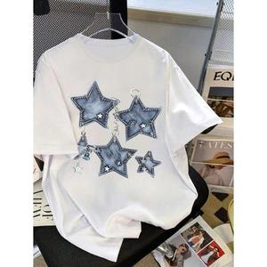 T-shirts en coton doux et tendance pour femmes et enfants, hauts décontractés légers et confortables, respirants, imprimé arc-en-ciel, parfaits pour tous les jours, été - Product Image 2