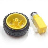 Pneus en caoutchouc pour robot traqueur de lignes, moteur à engrenages 3V-6V DC, certifié RoHS