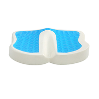 Coussin de siège en mousse à mémoire de forme avec gel rafraîchissant, forme ondulée, pour longues périodes assises, orthopédique en U, soulagement des douleurs au coccyx et à la sciatique