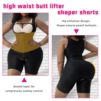 Faja Colombiana para Mujer, Faja Moldeadora de Cuerpo, Pantalones Cortos de Alta Compresión, Prendas Moldeadoras de Liposucción Bbl