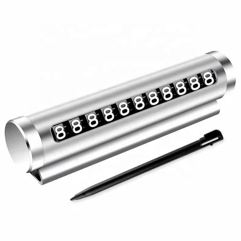 Автомобильные аксессуары ZUJA, долговечная карточка с номером для парковки автомобилей из алюминиевого сплава и пластика