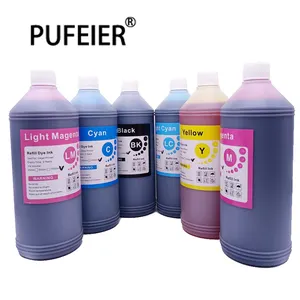 6 Color 1000ML Bottle Bulk Universal Dye Based Ink Compatible For Epson Canon HP Brother Inkjet Printer 1KG Refill Dye Ink