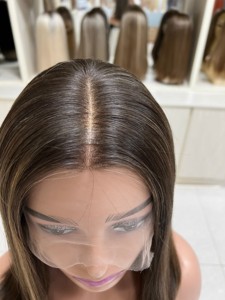Pelucas de Cabello Humano Virgen Chino de Lujo al por Mayor de Fábrica, Pelucas Judías con Frente de Encaje Transparente HD, Largas y sin Pegamento - Product Image 5
