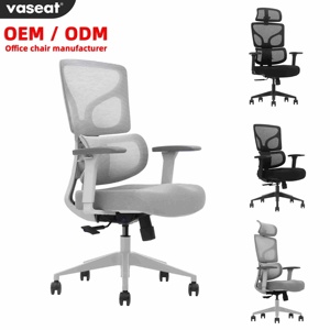 Silla de oficina blanca de primera calidad Silla ergonómica giratoria elegante con función reclinable Mejor fabricante Muebles de oficina - Product Image 1