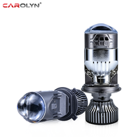 Promotion : Mini projecteur LED H4 110W 20000Lm pour voiture, lentille de phare LED à faisceau haut et bas, Plug and Play, pour moto