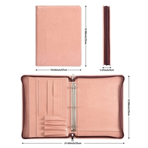 A4 bantalan hukum Clipboard Padfolio ritsleting bisnis Binder Folio Organizer <span class=keywords><strong>Folder</strong></span> portofolio untuk wanita - Product Image 3