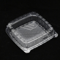 5X5 Inch Wegwerp Deli Doorzichtige Clamshell Voedselcontainer Met Scharnierend Deksel Voor Dessertcake Fruitsalade