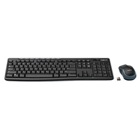 Combo de Teclado y Ratón Inalámbrico USB Logitech MK270, Estilo 3D, para Mano Derecha, LED, Esenciales de Oficina, Windows, Teclas de Acceso Rápido Multimedia