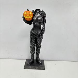 Adornos Decorativos para el Hogar Pintados a Mano, Artesanías de Resina, Nuevo Estilo, Calabaza de Halloween, Soldado Jinete sin Cabeza, ESCULTURA - Product Image 3