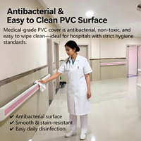 Barre d'appui murale antibactérienne en PVC pour hôpitaux et maisons de retraite, idéale pour les couloirs