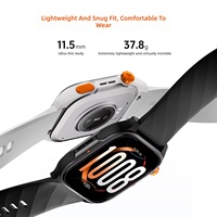 Montre connectée carrée GTS11, légère et fine, montre de sport, surveillance de la fréquence cardiaque, surveillance de l'oxygène sanguin, étanche à l'eau, bracelet en gel de silicone