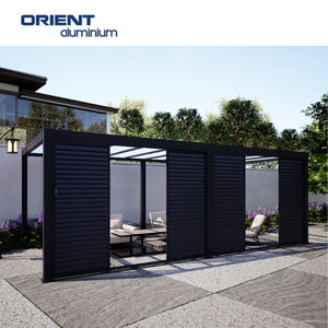 Véranda en aluminium 4 saisons avec <span class=keywords><strong>solarium</strong></span> rétractable personnalisé Véranda avec pergola Maisons en verre Véranda - Product Image 6