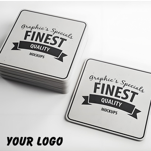 Tùy chỉnh vuông giấy thấm Coaster giấy các tông Coaster với đôi bên in ấn - Product Image 4