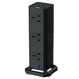 3 Lagen Afneembare Toren Socket Multi Plug Extension Power Met USB-C PD30W Uitgang Voor Britse Markt