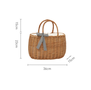 <span class=keywords><strong>2021</strong></span> Venta caliente bolsos tejidos de Picnic de mimbre cesta de frutas cesta de verduras - Product Image 5