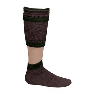 Calcetines de Tobillo para Hombre, Estilo Oktoberfest, Mezcla de Lana/Spandex, Tejido Waffle, Disfraz Tradicional Bávaro, Base Gruesa con Logotipo - Product Image 1