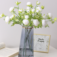 Promo! Bunga Ranunculus Buatan Tangan Warna Sesuai Pesanan, Bahan Sutra Lembut Tahan Air, Modern, untuk Acara Kembali ke Sekolah dan Imlek