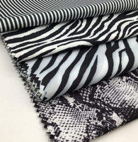 Tissu en polyester imprimé motif fourrure animale 75D personnalisé, imitation mémoire, imperméable et respirant pour manteau et veste décontractés et tendance
